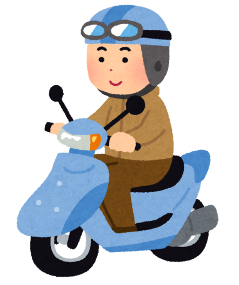bike_scooter_man-480x571 明日からバイク教習ワイ、Amazonでポチったメットが届くｗｗｗｗｗｗｗｗｗｗｗｗｗｗｗ