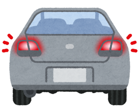 car_back5_stop-480x386 【自動車】車のブレーキ警告灯が消えないけどどうすべき？