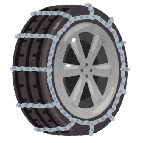 car_tire_wheel_chain-480x480 車のタイヤにチェーン付ける時に駆動輪じゃない方に付けてしまうのってそんなにおかしい？