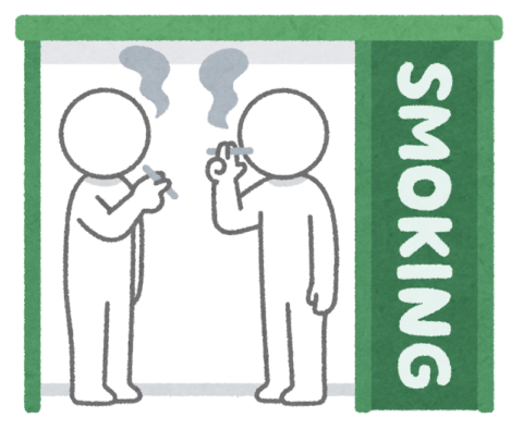 figure_smoking_area_in-480x395 【悲報】会社に常駐している業者に『喫煙者』は会社に入らせないと言ったら畜生呼ばわりされた・・・・